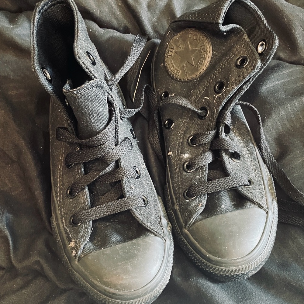 Converse Kids Black High-Top Sneakers - Picture 2 of 3